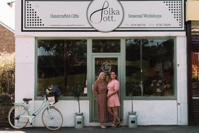 Emma Fowler (right) and her mum Debra Travis, who own Polka Dott, a craft shop in Ecclesfield. Photo credit @beckerrphotography.