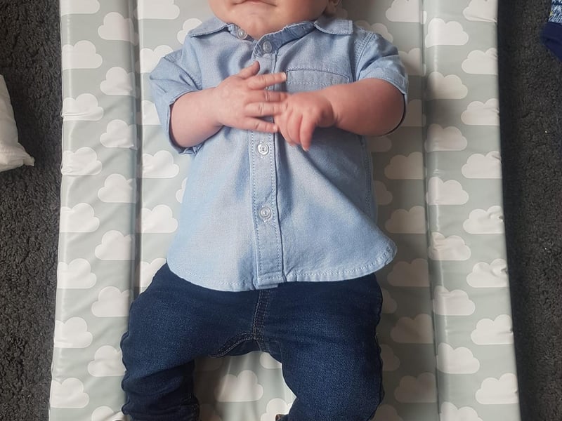 Lindsay Nile, said: "Henry Daniel Smith Born 5th October 2020 at DRI weighing 8lb 12oz. We are truly blessed."