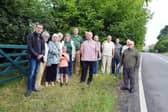 Pictured are Killamarsh locals who oppose the plans - near to the site of a proposed junction