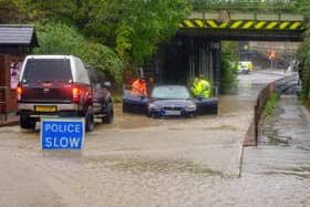 Flooding in Chesterfield today (Photo: Derbyshire Times)