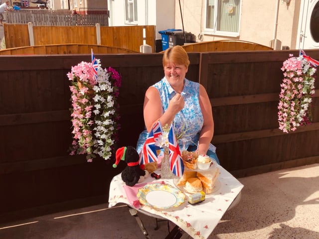 Residents mark the anniversary of VE Day in Askern