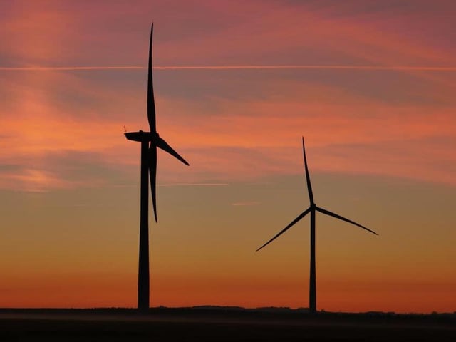 Wind turbines at Widdrington.