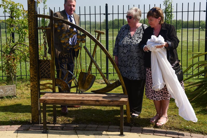 From left: Michael McDonald, Theresa Armstrong and Maria Neill who lost family member Albert Kerr Chapman, at an event to commemorate the 70th anniversary of the Easington Mining Disaster.