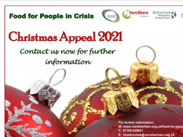 Rotherham’s Food for People in Crisis (FiC) Partnership has launched its Christmas appeal 2021 and is asking for donations to help struggling families this Christmas.
