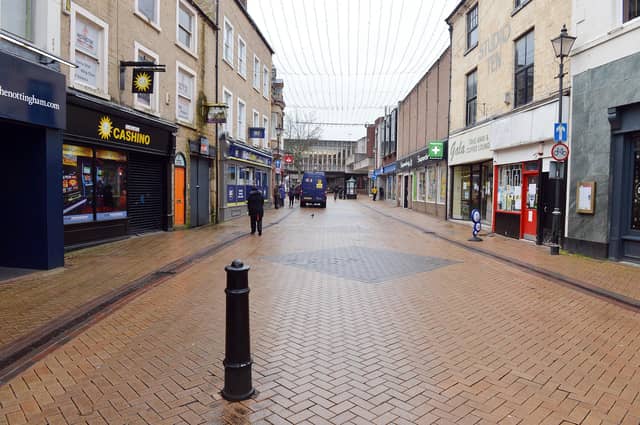 Mansfield Town Centre is eerily quiet