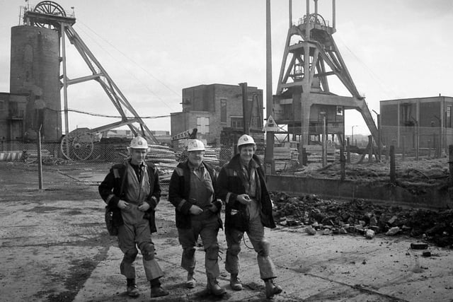 The last shift at South Hetton Colliery in March 1983. The pit was opened by South Hetton Coal Company in 1833 and once employed 1,400 miners.
