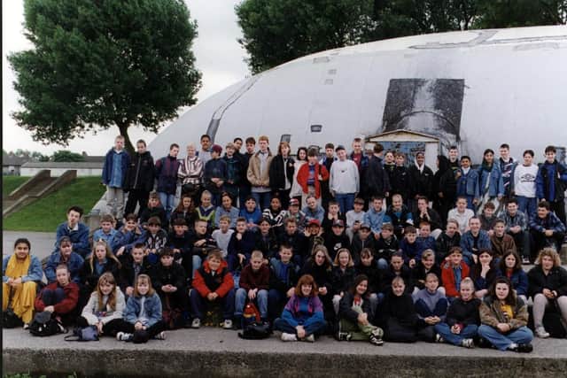 Herries School - pupils in front of the airdome