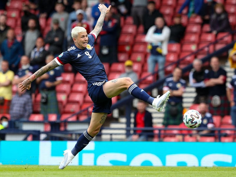 The striker had a couple of clear chances to open Scotland’s account in the finals but he didn’t demonstrate the necessary conviction to capitalise on them. That was true of his display in general, he put himself about, put himself in good positions, but there was never an assurance about him making headers and pouncing on shots inside the box.