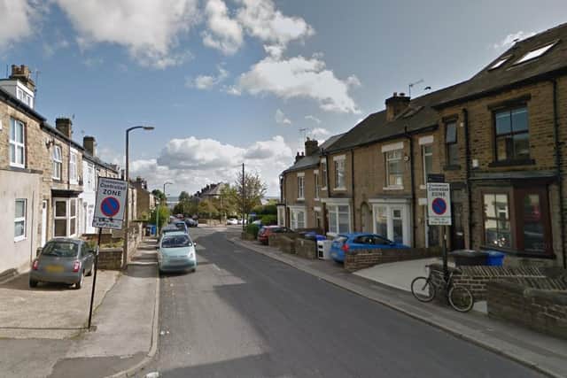 School Road, Crookes, where the assault took place.