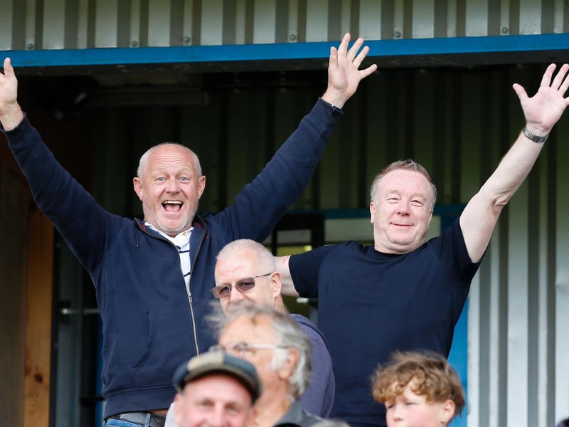 Mansfield Town fans before the match with Harrogate.