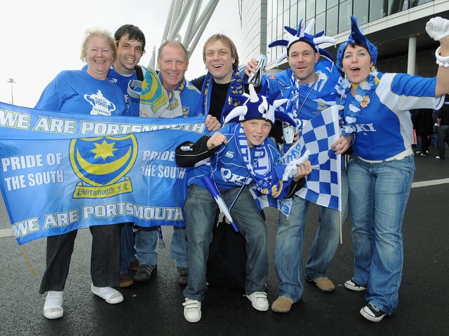Fans outside Wembley.