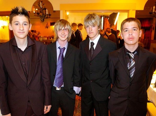 Pictured at the Dronfield School prom at Baldwin's Omega, Psalter Lane, are, left to right, Dan Blair, Simon Rodman, Nick Eagle and Jamie Fleet, on May 19, 2005