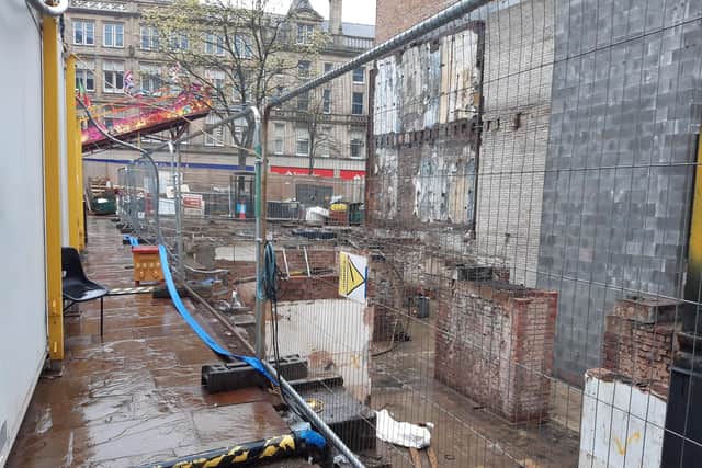 Only a new lift shaft remains.