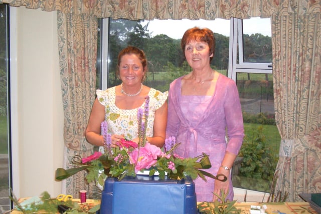 Sam Hebden, of Fresh Ideas Florists, and Esther McDonnell, Chairman of Chesterfield NSPCC pictured in 2007