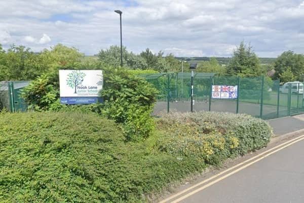 A Google Maps image of Nook Lane Junior School in Stannington, Sheffield. The school has applied for planning permission to replace its entire boundary fence with similar fencing to that pictured