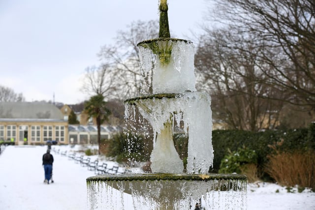 The so-called 'Beast from the East' - which got its name as it was caused by freezing Siberian air - first hit in February in Sheffield, bringing more than seven inches of snow. This was then followed by the similarly perishing Storm Emma in March. Sheffield's Botanical Gardens are pictured on March 2, 2018.