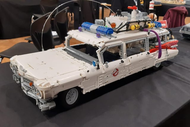 There was an array of iconic vehicles and characters from films and TV shows of the past, including this terrific model of the Ghostbusters' Ectomobile.