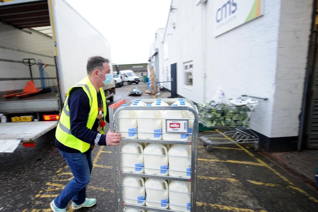 The vans are ready to be loaded up (Pic: Fife Photo Agency)