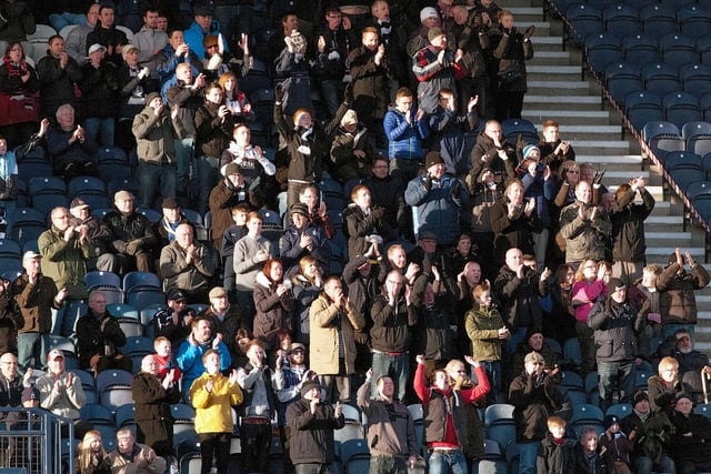 Falkirk fans celebrate in the sun after Mark Millar's stunning free kick