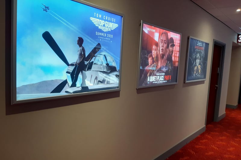 Film posters at the new Savoy cinema in Doncaster town centre