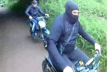 These two motorbike riders are wanted by police in connection with dangerous driving in Sheffield.