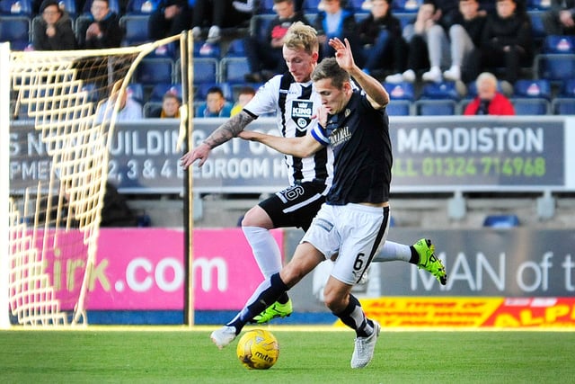 Falkirk's Will Vaulks would later score.
Pic by Alan Murray