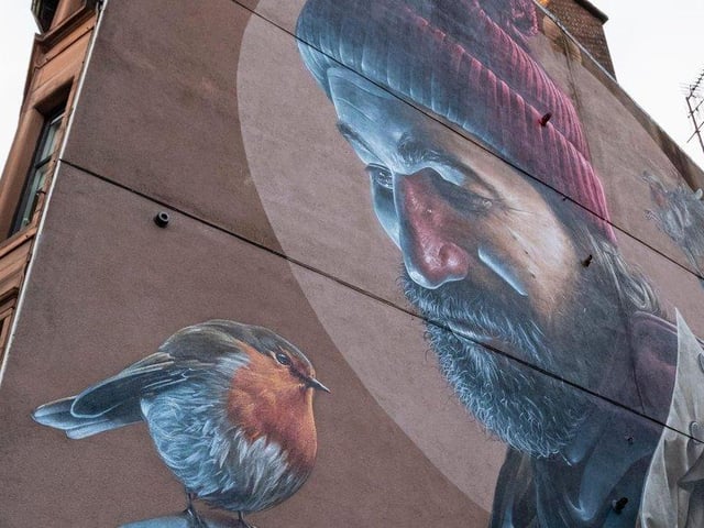 Scattered in and around Glasgow CIty Centre are a large collection of murals by some of Scotland's best street artists. Some are small, some fill entire gable ends, most celebrate the history of the city and the Glaswegians who have made it what it is - from St Mungo to Billy Connolly. The trail takes around three hours, is largely unaffected by the COP26 road closures, and a guide can be found at www.citycentremuraltrail.co.uk.
