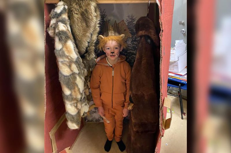 Oliver Parry not only has the costume, but a Narnia set!
