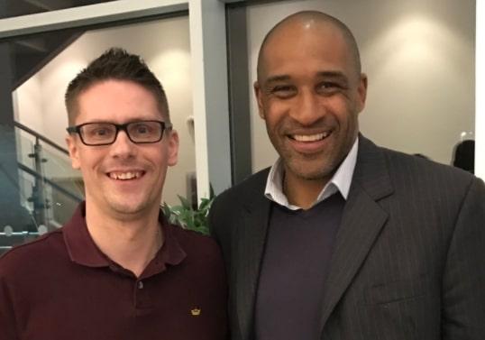 Twitter user @juancl78 shared this photo of him and legendary striker Brian Deane.