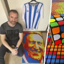 David Wright, 45, spent seven hours completing the incredible artwork and used 600 cubes