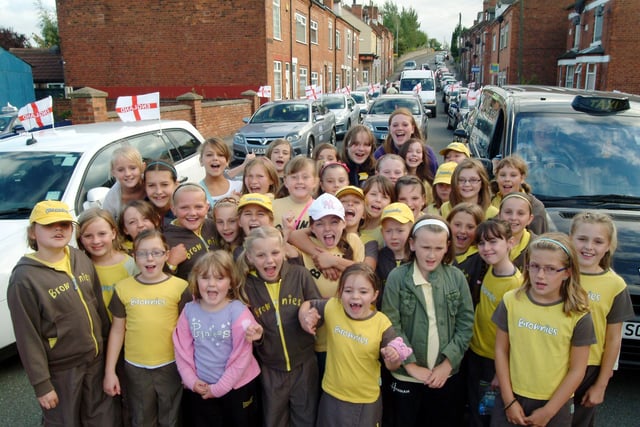 Big smiles for Brownies celebrating the centenary in 2010