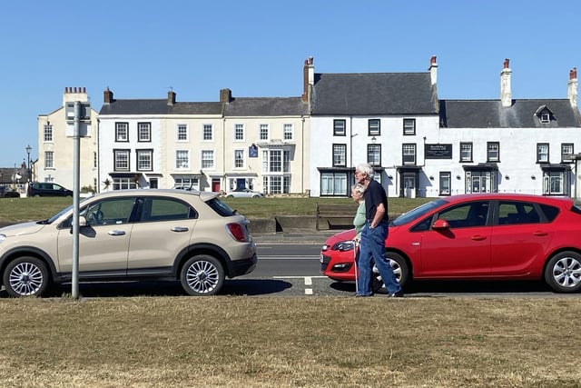 Few parking spaces were free opposite The Green at Seaton Carew. Picture by FRANK REID