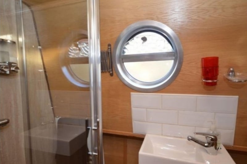 The boat has its own onboard shower.