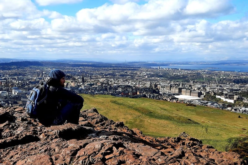 This view was Dawn Mitchell's reward for climbing Arthur's Seat.