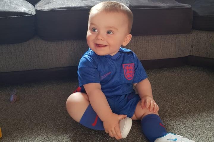 Raphael Paul Armstrong in his England kit.