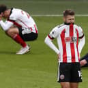 Ollie Norwood of Sheffield United reacts after losing to Leeds United: Darren Staples/Sportimage