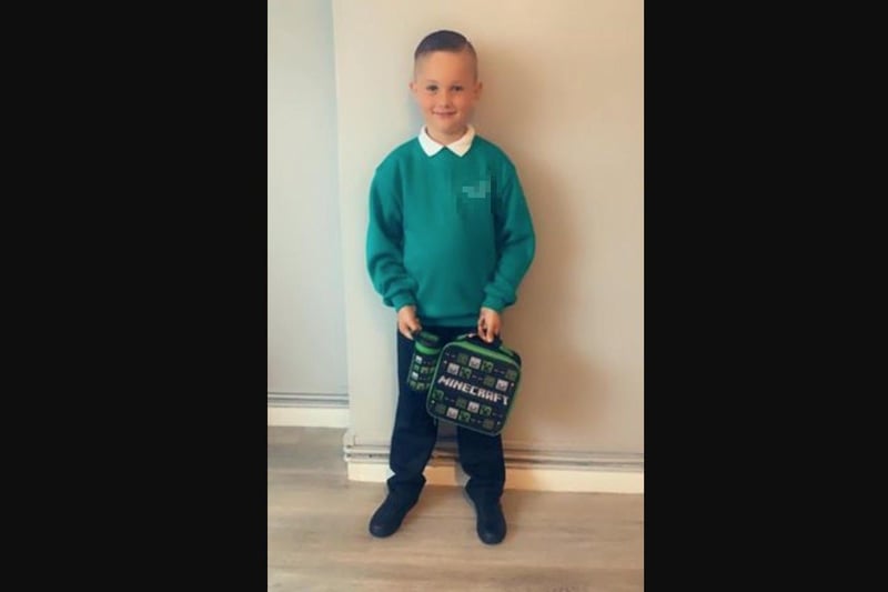 Parents from across the Portsmouth area shared photos as their children returned to school after the summer holiday on Thursday, September 2, 2021. Pictured is Vinnie, aged six. 