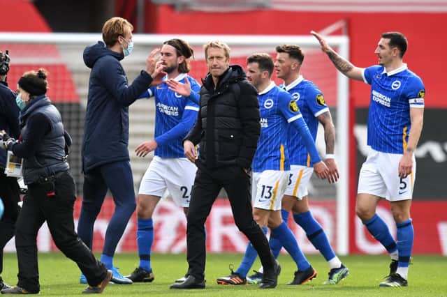 Graham Potter, Manager of Brighton. (Photo by Glyn Kirk - Pool/Getty Images)