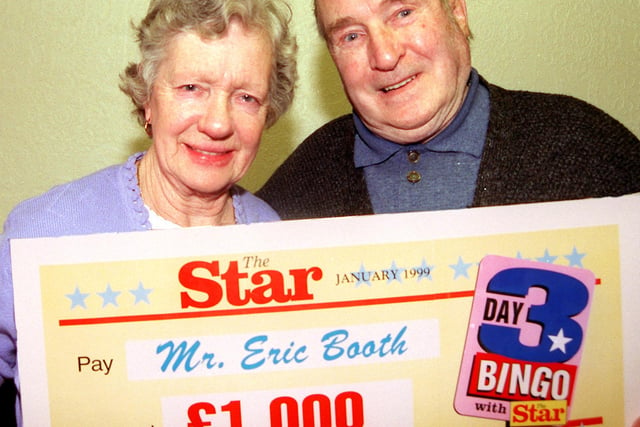 Eric and Joyce Booth, of Woodlands, Doncaster,  celebrated Eric's £1,000 Star bingo win in 1999