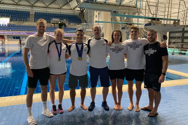 City of Sheffield Diving Club, based at Ponds Forge. Pictured far right is Tom, the head coach and director. Photo credit: Tom Owens.