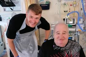 Sheffield Wednesday striker Michael Smith took the time to visit Dave Johnson in hospital this week.