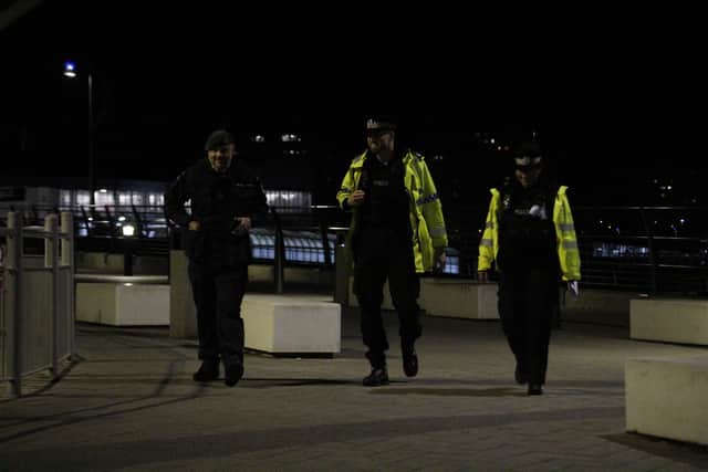 Police at The Hard during a bomb scare. Picture: Jack Fells