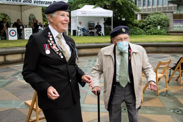 Roy Ashton and Gwyneth Wilkinson having a dance Armed Forces Day