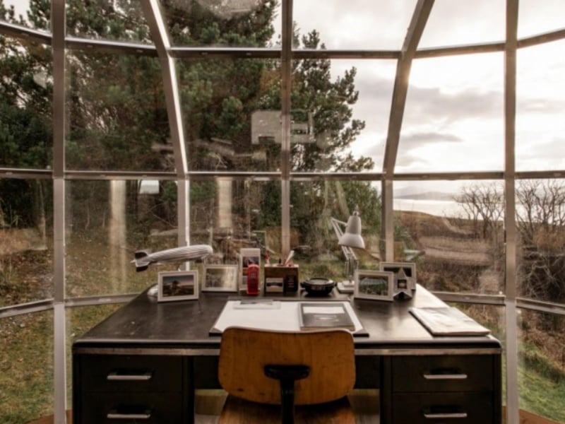 You won't be short of inspiration writing postcards from this desk.