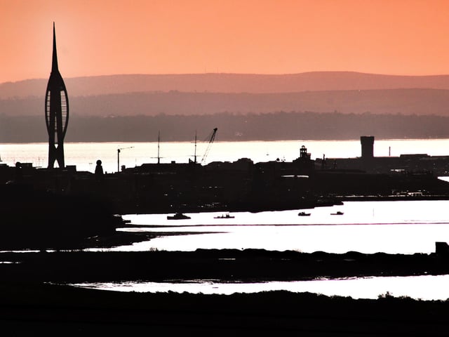 Young photographer Marli Prosser took this stunning silhouette image of a Spinnaker Tower view.