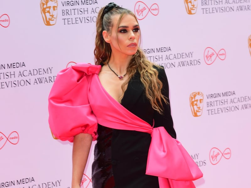 British actress Billie Piper arrives for the Virgin Media BAFTA TV awards.