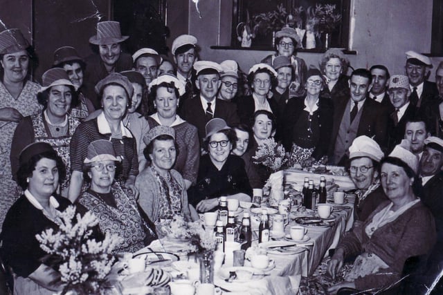 Barrow Hill memorial Club senior members' Christmas Party in 1950s.