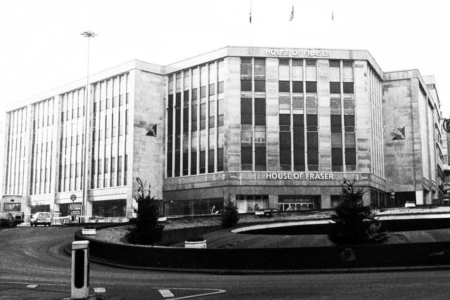 The House of Fraser Department Store, Sheffield, pictured in 1989