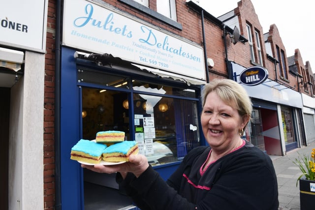 Long-established Juliet's Deli and bakery has become a popular spot for pork pies, cakes and more during lockdown. It's also doing blue pink slices to show support for the NHS.