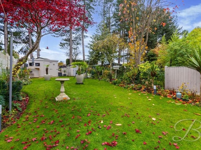 This photo gives a good idea of the size of the lawn in the back garden, which is quite low maintenance.